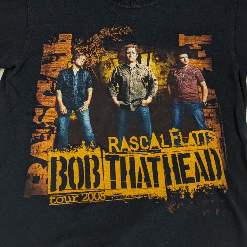 Rascal Flatts RF01 Bob That Head 2008 Vintage Concert Tee Small